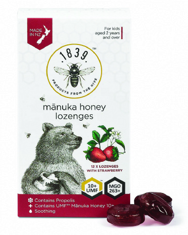 1839＊蜂膠麥蘆卡蜂蜜潤喉糖－草莓風味
